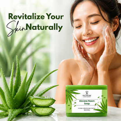 Velvaire Aloe Vera Neem Soap how to use - buy neem soap 100g online India