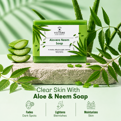 Velvaire Aloe Vera Neem Soap key ingredients - buy neem soap 100g online India
