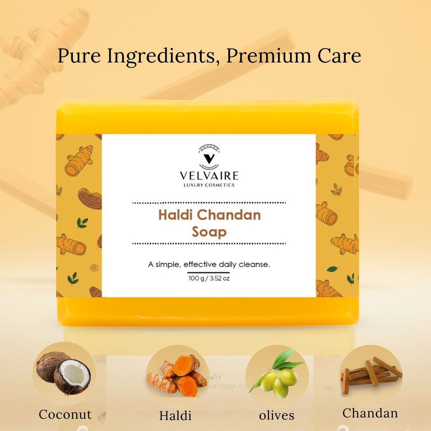 Natural haldi chandan soap