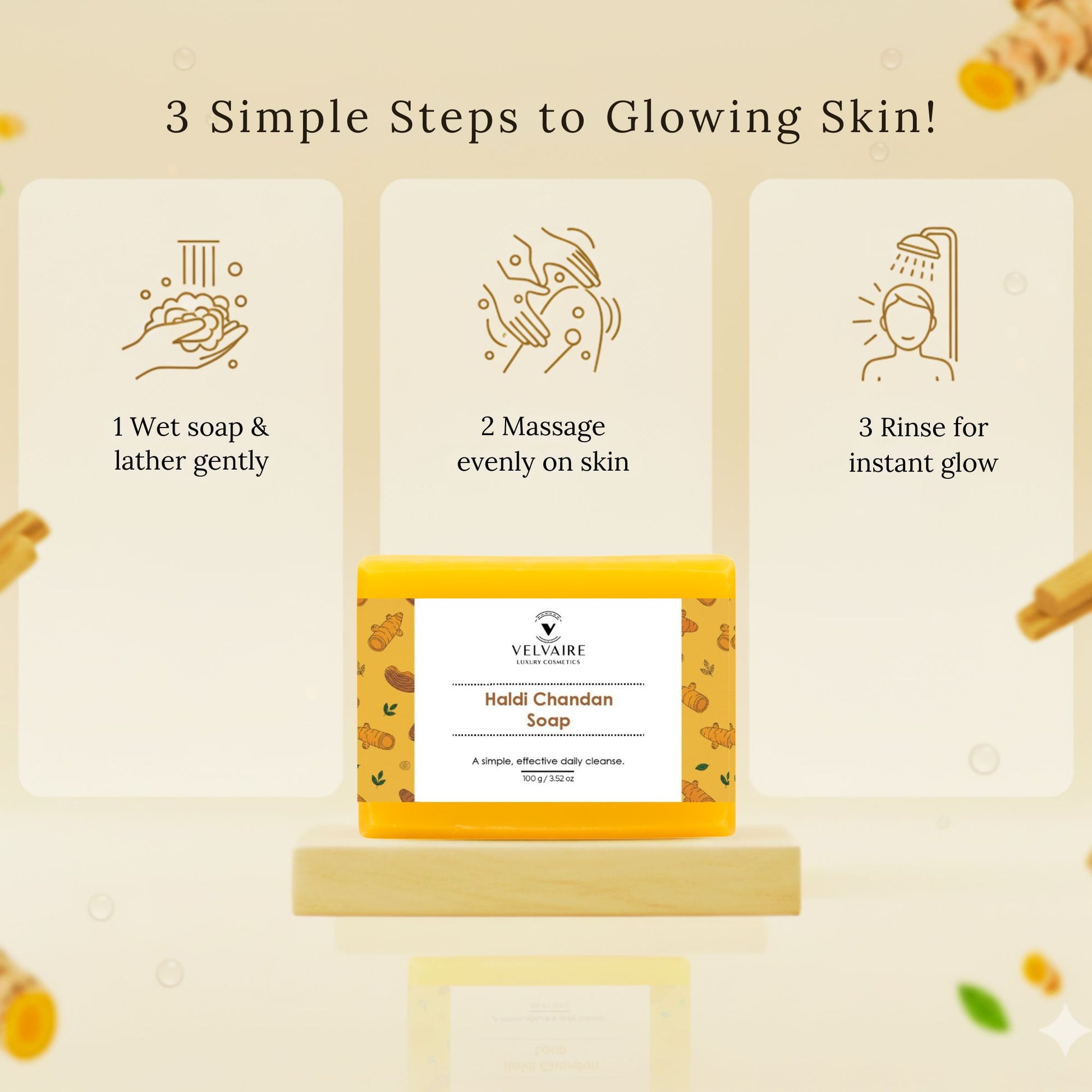 ayurvedic haldi chandan soap