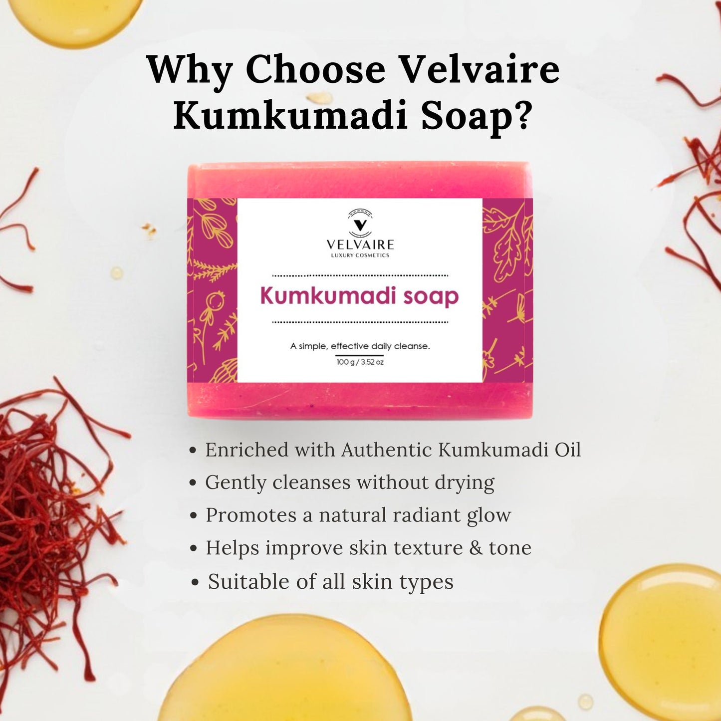 Kumkumadi soap for glowing skin
