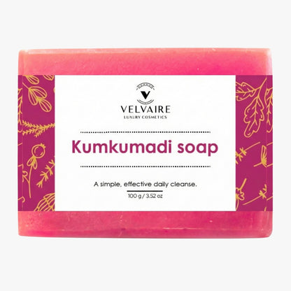 Velvaire Ayurvedic Kumkumadi soap bar for anti-aging skin brightening and luxury daily cleanse 100g