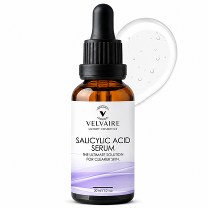 Velvaire Salicylic Acid Serum 30ml: best face serum for active acne, blackheads, and clearer skin.